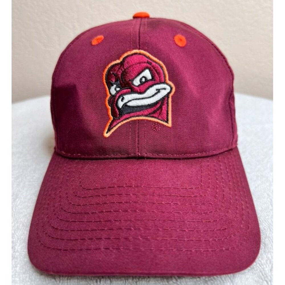 Virginia Tech Hokies Maroon & Orange Snapback Hat Embroidered Mascot NCAA